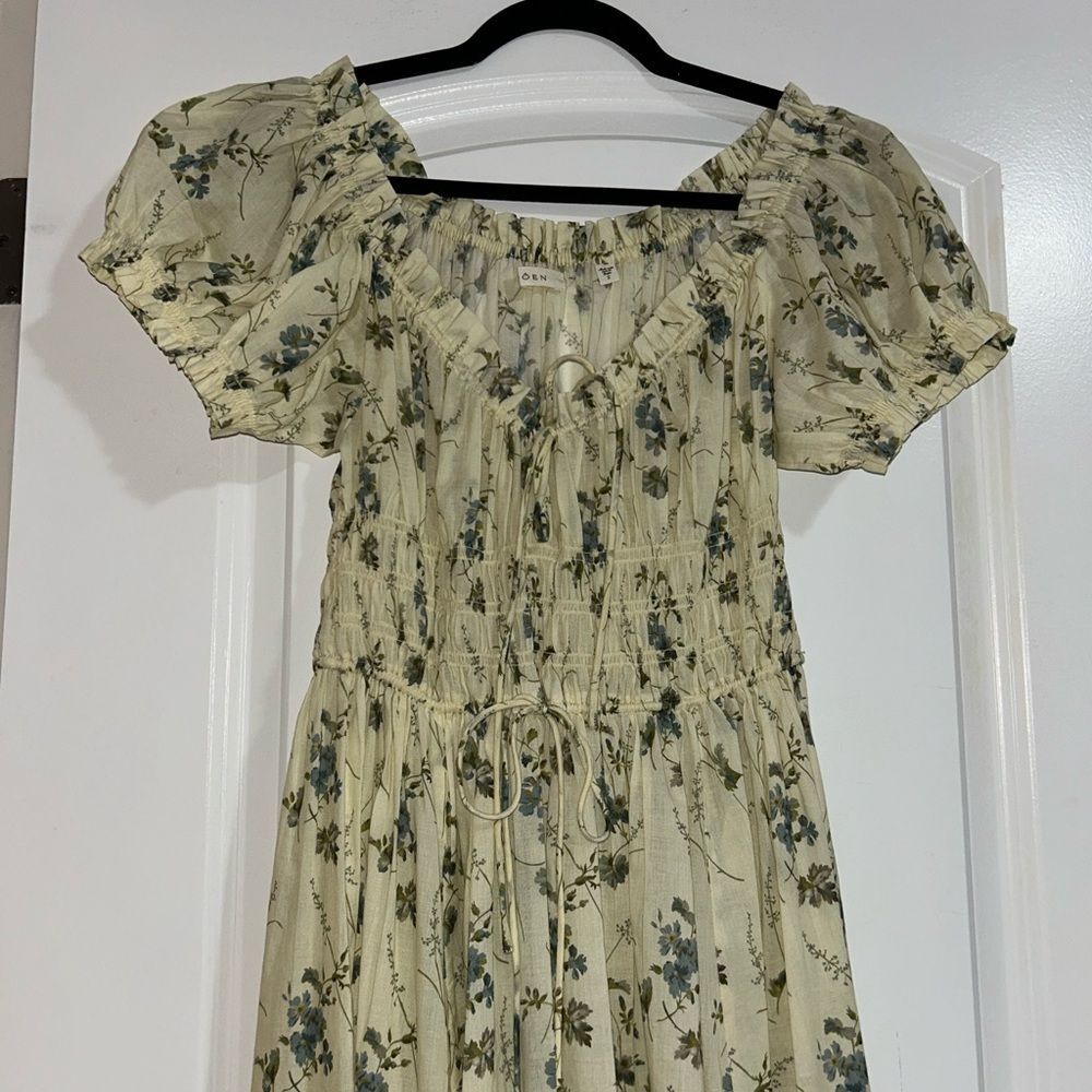 Doen Ashlynn Women's Floral Maxi Dress Size S NWT Organic Cotton Romantic Boho - Picture 4 of 13